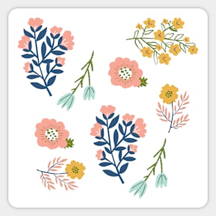 Country Wildflower Pattern Sticker